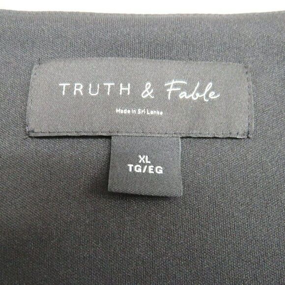 Truth & Fable Sleeveless A Line Dress Women's Size XL Black White Polka Dot - Picture 4 of 12